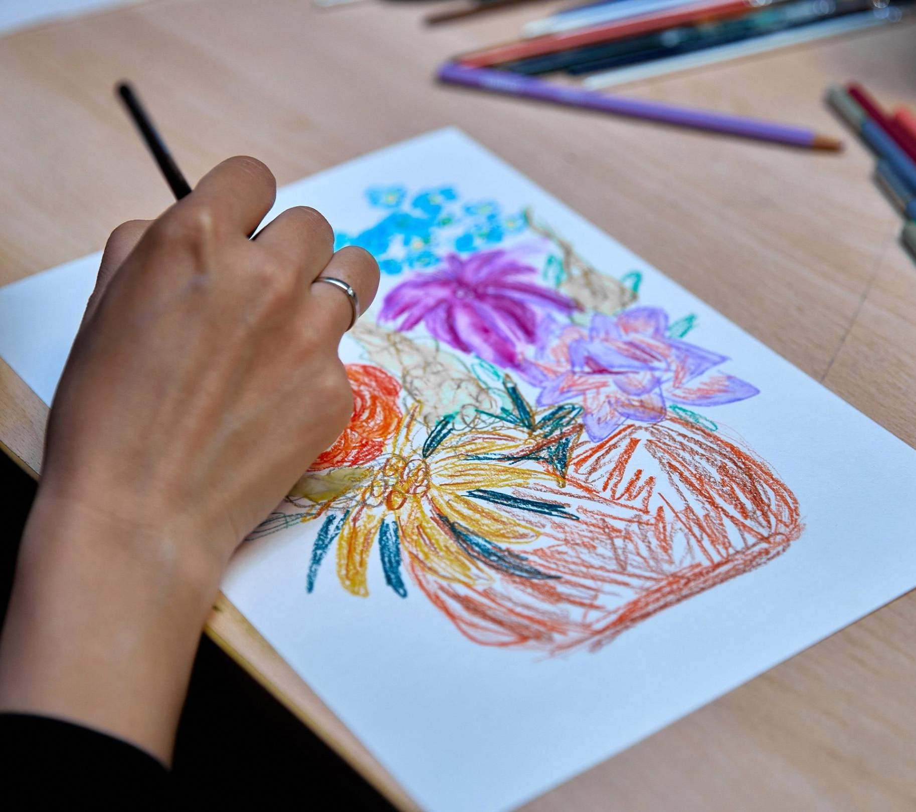 Рисунок в смешанной технике