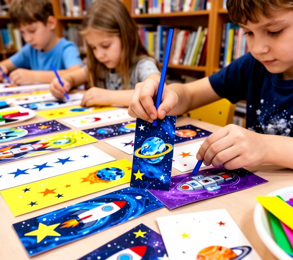 «Космические приключения»: мастер-класс по созданию закладки